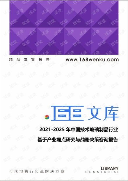 2021-2025年中國技術(shù)玻璃制品行業(yè)基于產(chǎn)業(yè)痛點研究與戰(zhàn)略決策咨詢報告